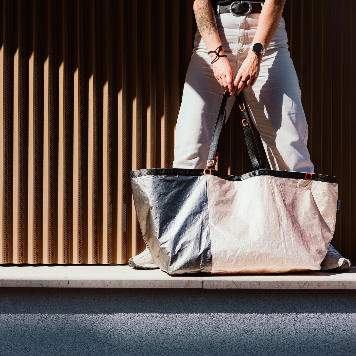 NOMAD shopper zlato-grafitová