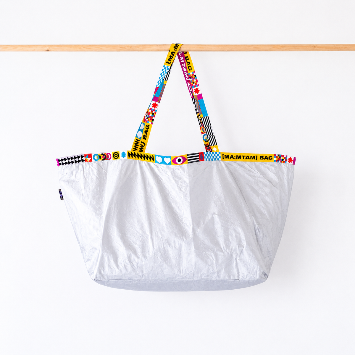 NOMAD shopper stříbrná : barevný popruh